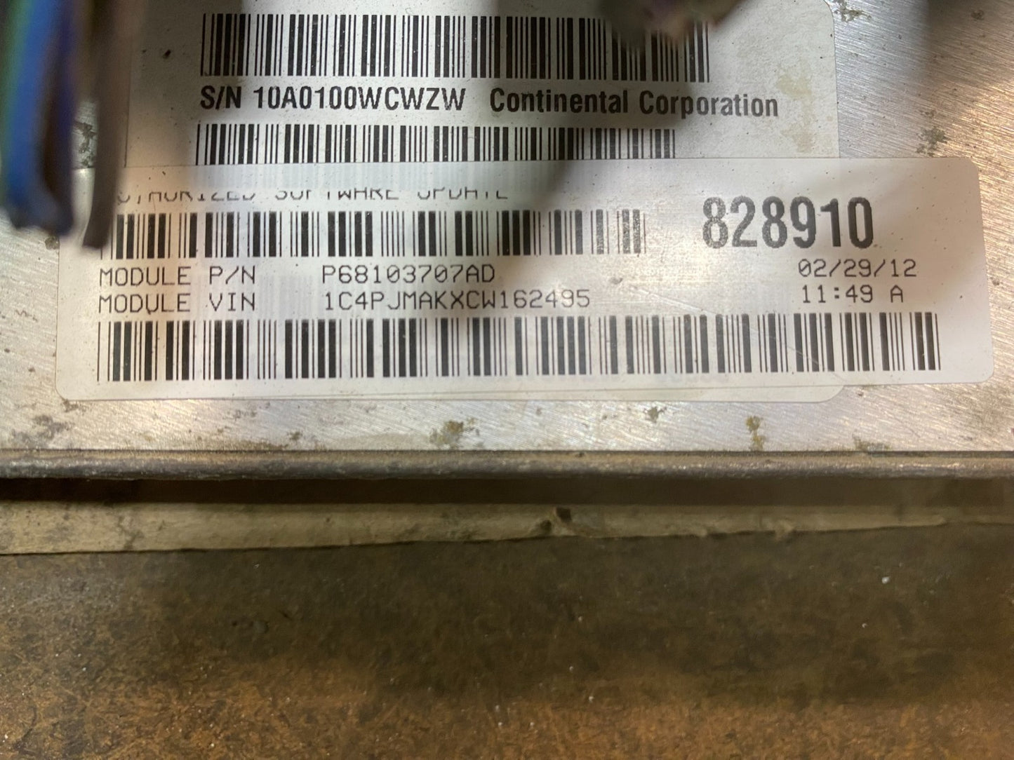 2012 Jeep Liberty 3.7L Engine Control Unit ECU ECM P68103707AD OEM AC0731 DG2