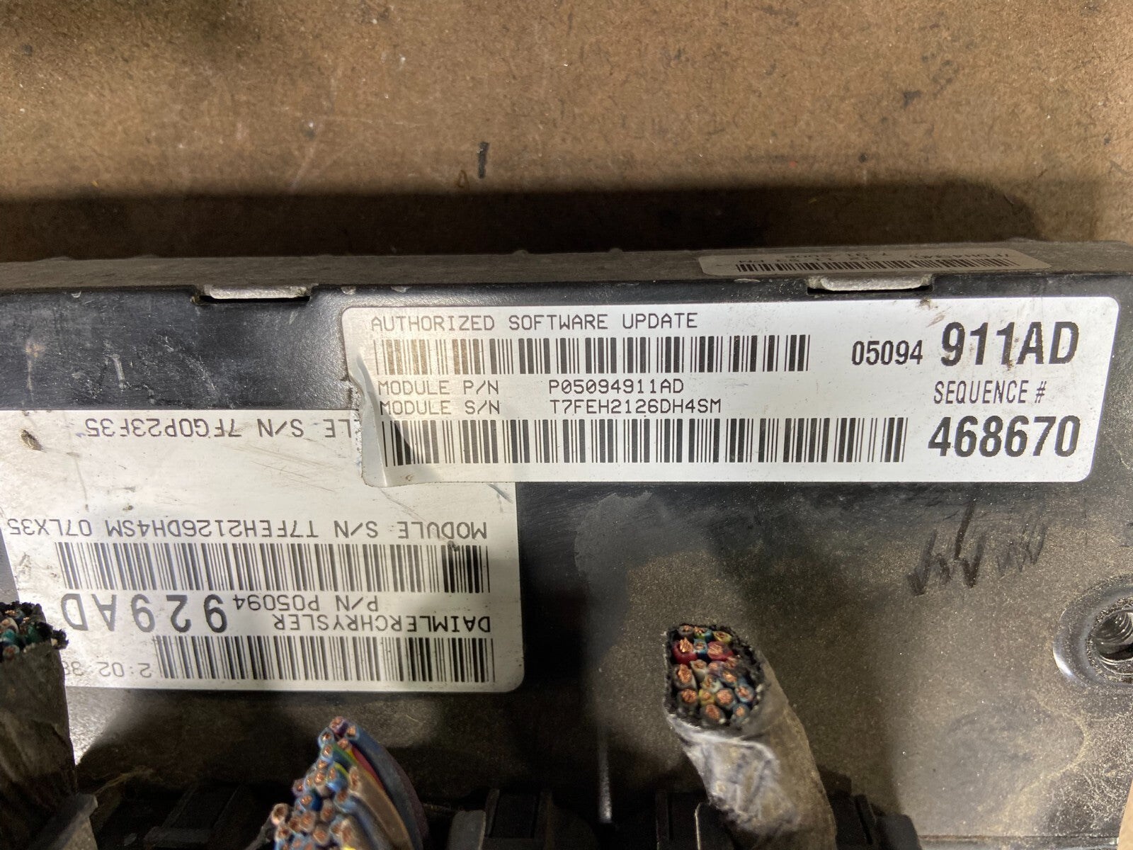 2007 Dodge Charger Magnum 3.5L Engine Control p05094911ad M9588 DG2