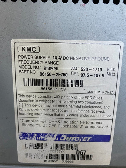 2007 2008 2009 Kia Sorento  AM/FM CD Player Radio Oem Z7577  DG6