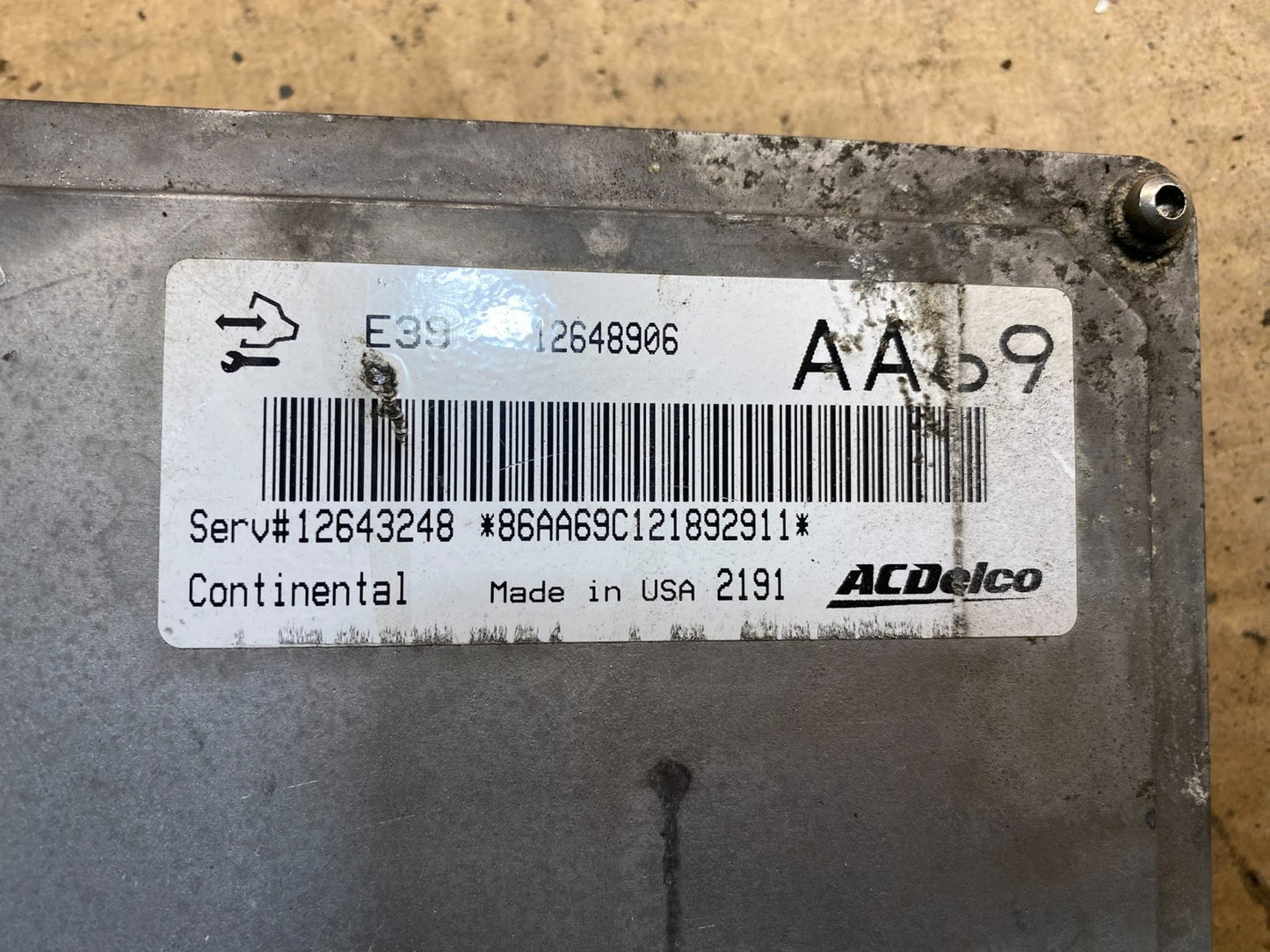 2012 GMC Acadia Traverse Engine Control Module ECM ECU 12648906 AD9784 DW2