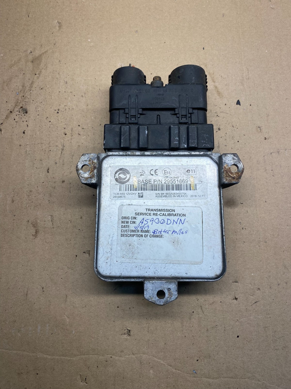 29551869 Allison TCM Transmission Control Module Computer Auto AI7202 DW0