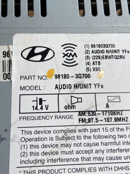 2011 to 2012 Hyundai Sonata Am Fm Cd Player Radio Receiver AF2733 DG5