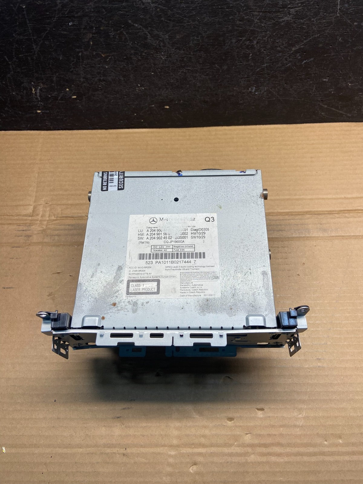 2011 Mercedes-benz C300 Am Fm Cd Player Radio Receiver AE25343