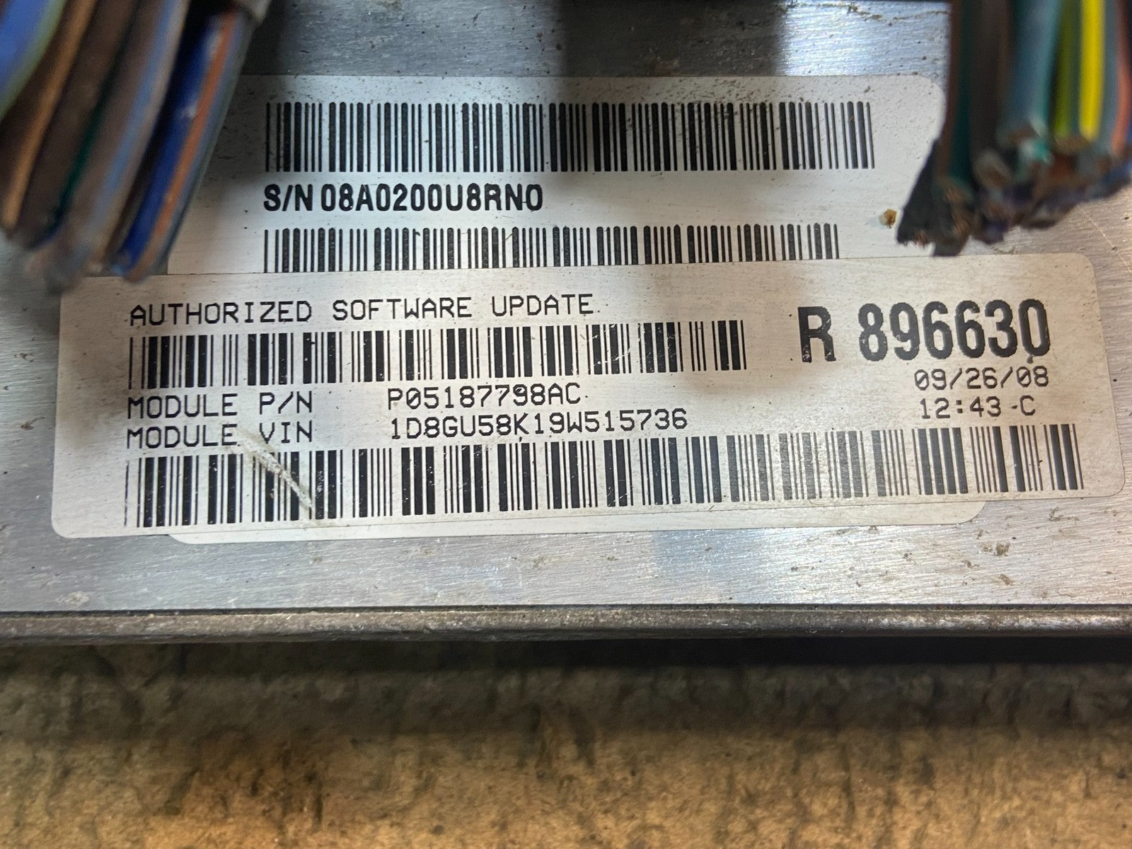 2008 Jeep Liberty Dodge Nitro 3.7L Engine Control Unit ECU ECM OEM Y4262 DG4