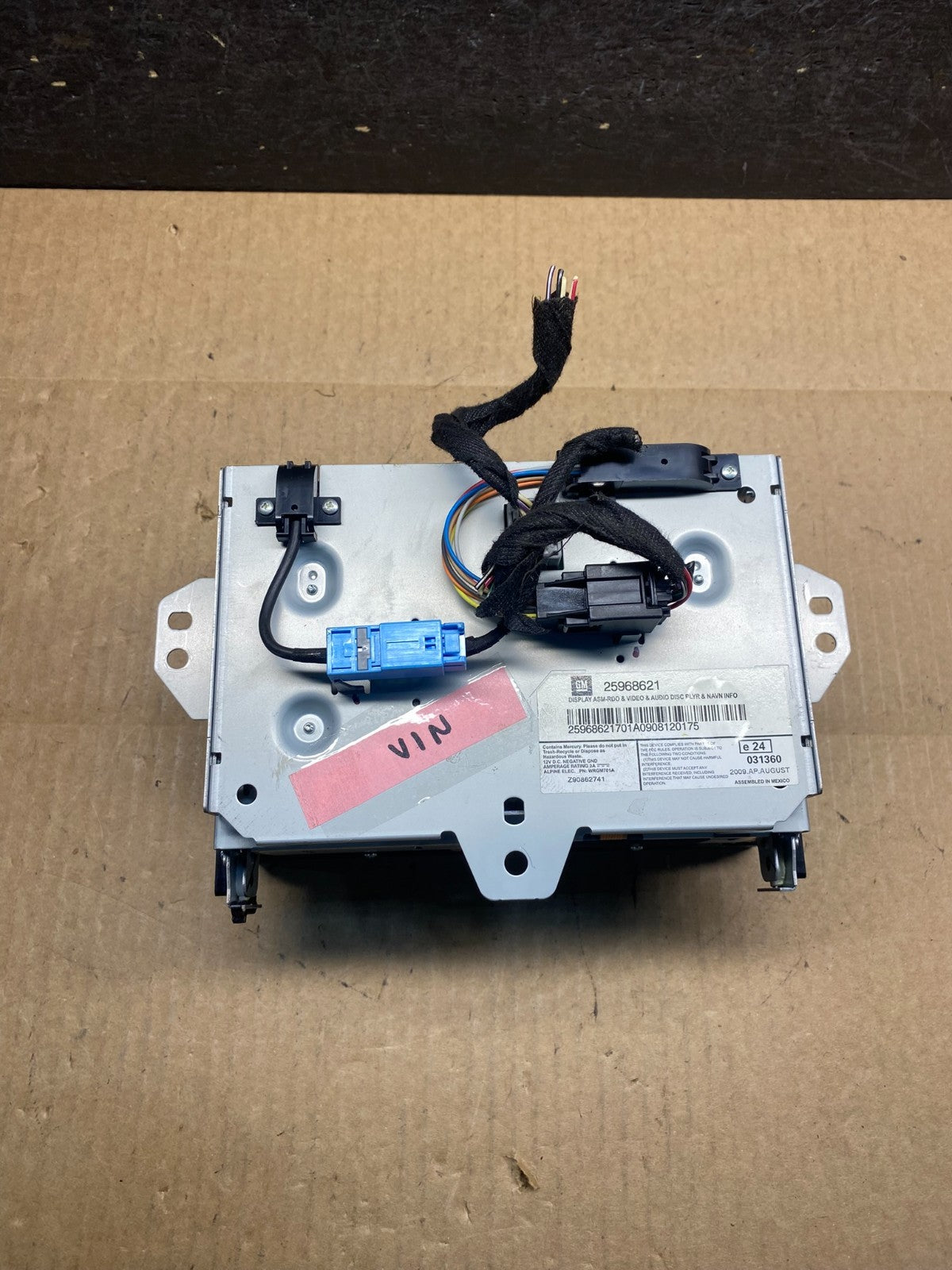 2008 to 2012 Cadillac SRX CTS Audio Radio Screen Display Player AG7314 DG3