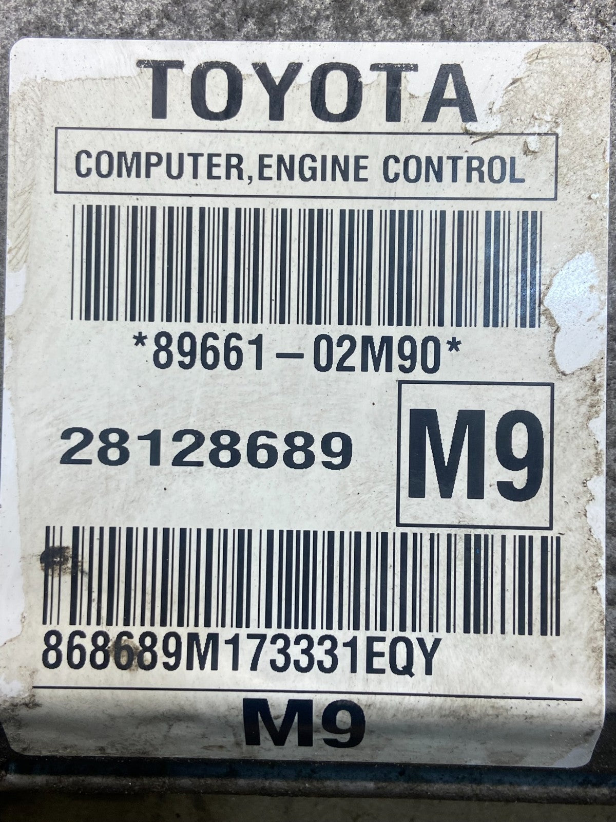 2009 to 2010 Toyota Corolla Engine Control Computer ECU PCM ad1818 DG2