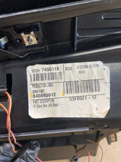 2000 to 2006 BMW X5 Right Passenger Storage Glove Box AH3605 DG4