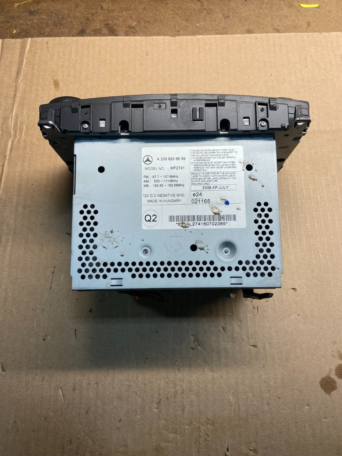 2005-2009 Mercedes CLK320 CLK350 W209 Command CD Player Unit Radio Navi Y7569 DG5
