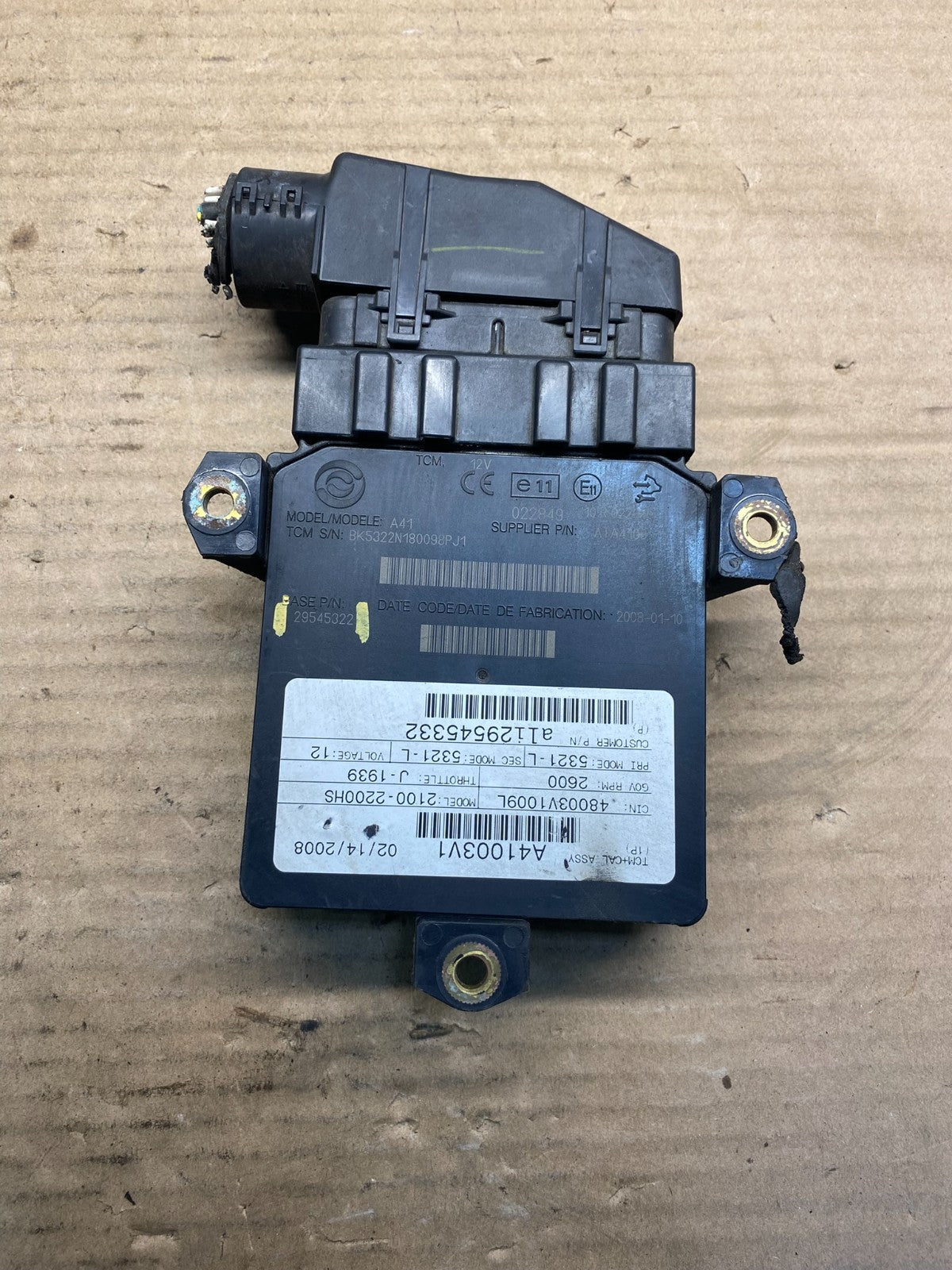 Allison Transmission Control Module 29545322 AE0145 DG0