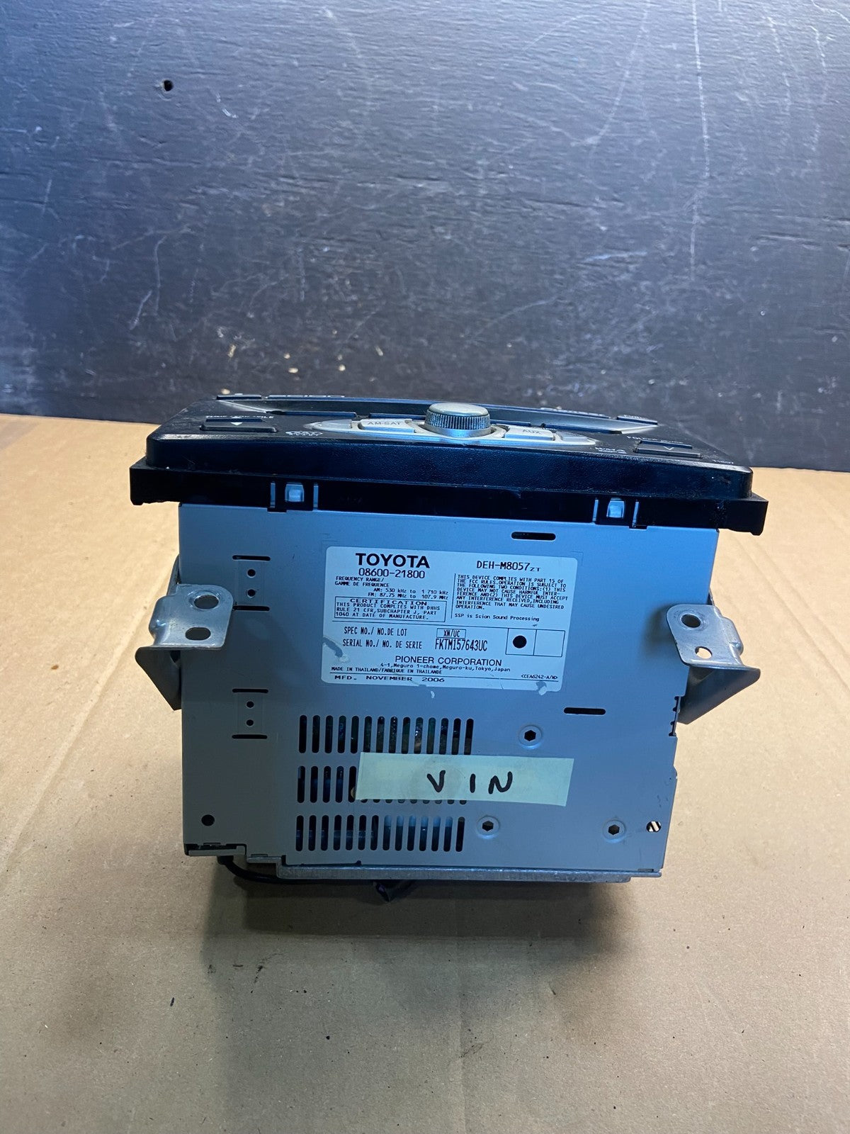 2004 to 2006 Scion TC Pioneer 08600-21800 CD MP3 Stereo Radio AF9442 DW4