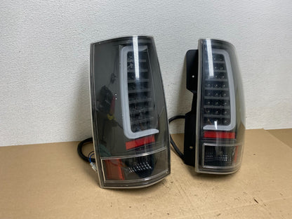 2007 to 2014 Chevrolet Suburban Tahoe GMC Yukon Black LED Tail Lights AE60542