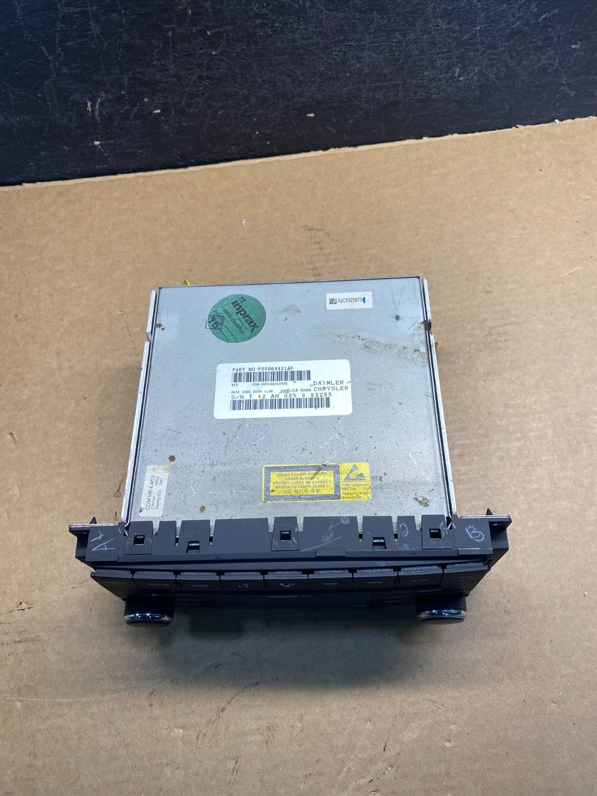 2007-2012 Chrysler Dodge Jeep Ram Radio CD MP3 AUX Receiver AD9877 DG3