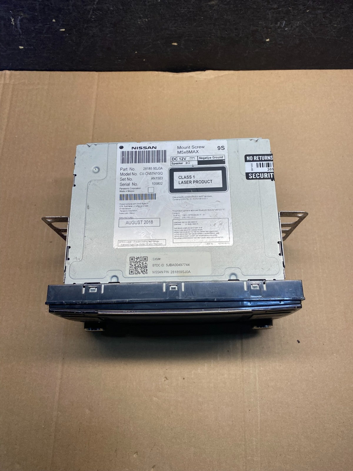 2013 - 2017 Nissan NV200 AM/FM Radio CD Player AM/FM AE7506 DG3