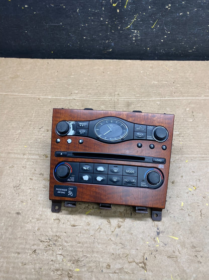 2007 to 2010 Infiniti G35 G37 Radio Player Climate Control Panel Bezel W9714 DG0