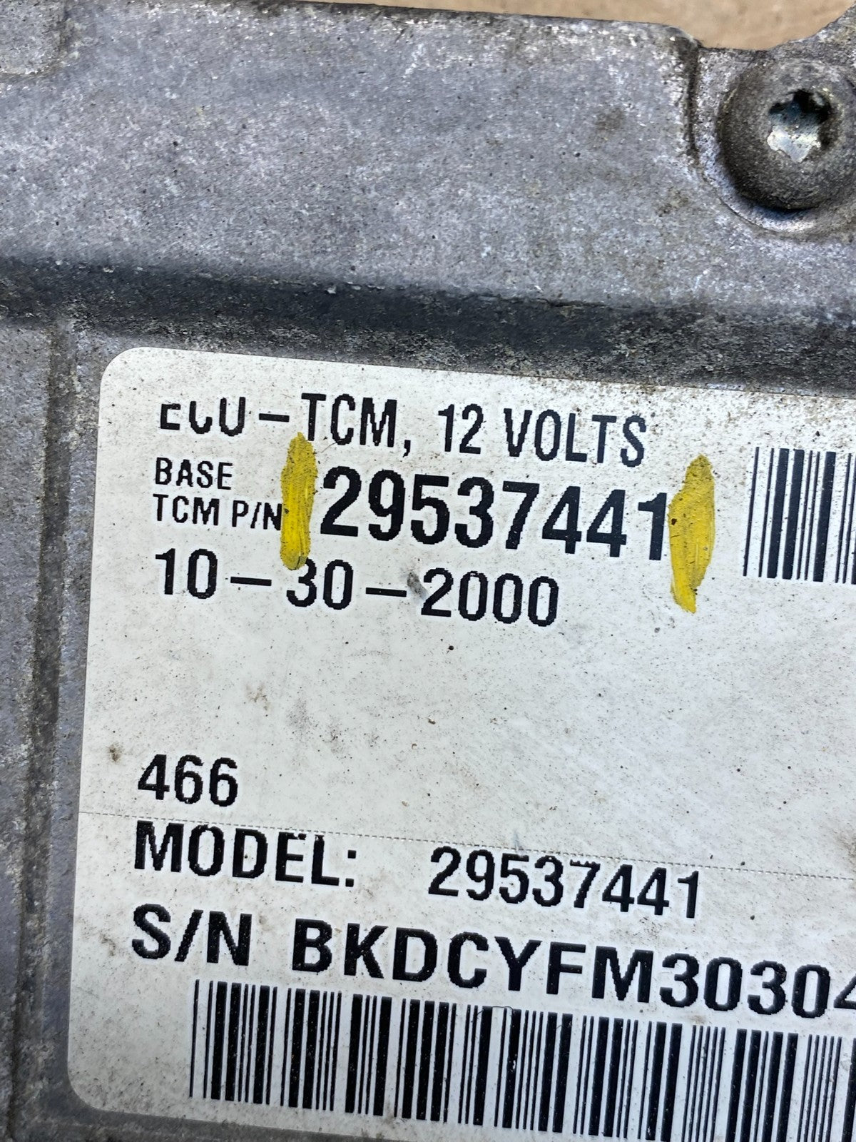 Allison Transmission Control Module 29537441 ai7429 DG2