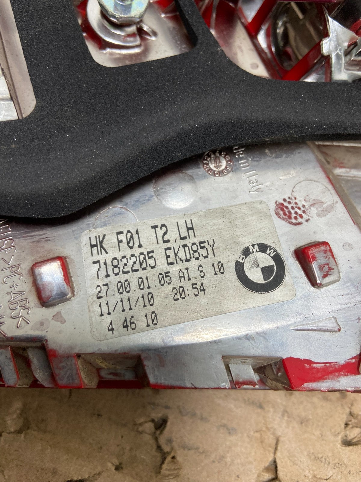 2009 - 2012 Bmw 7-Series F01 F02 750i Left Driver Inner Tail Light OEM AA9441 LK6