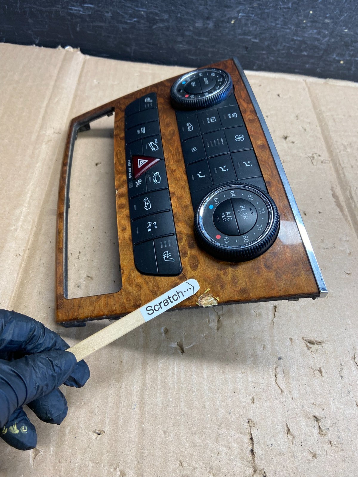 2007-2012 Mercedes X164 GL350 GL450 Climate Control Bezel Wood Switch ai2694 DG2