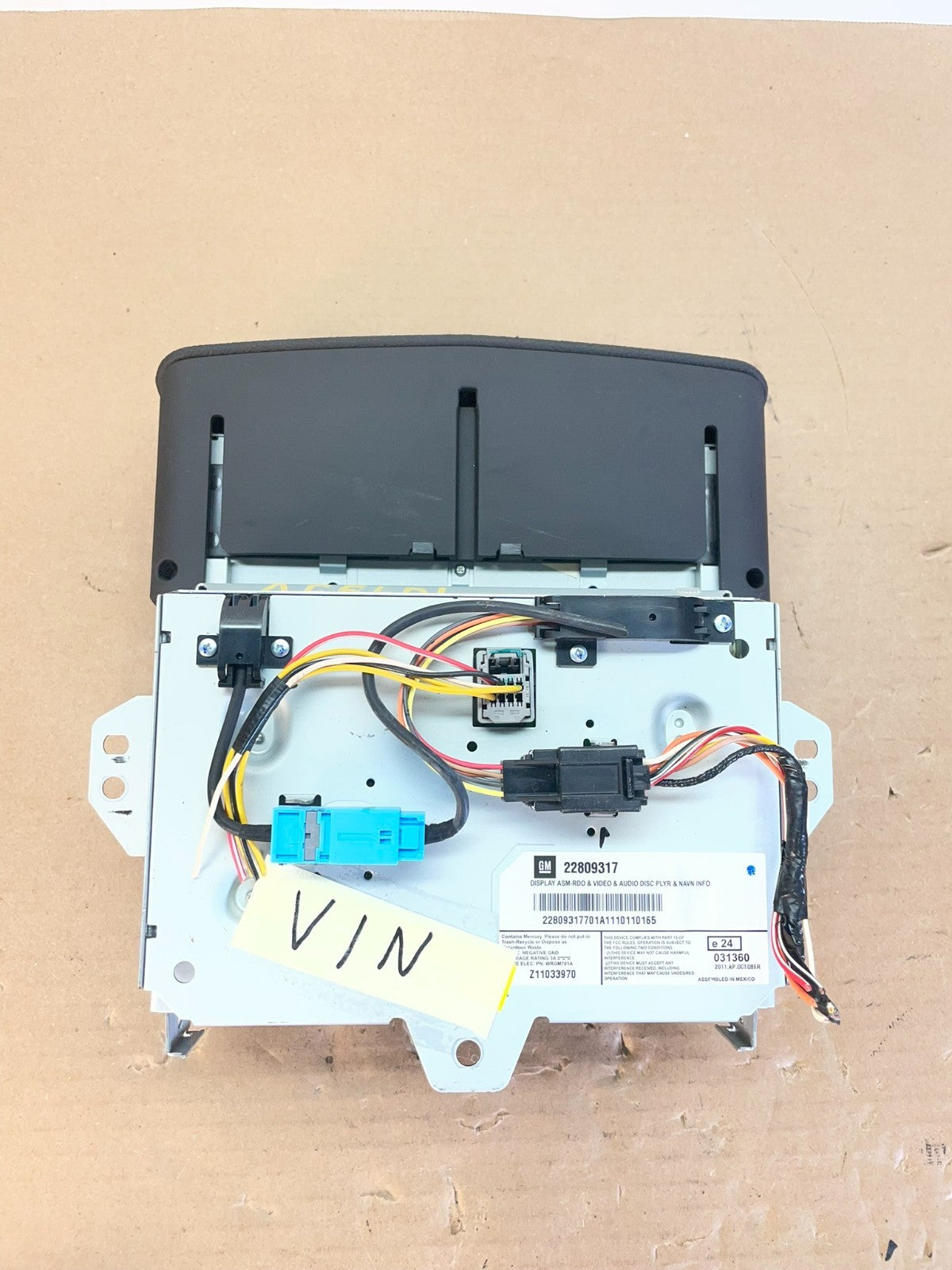 2008 to 2012 Cadillac SRX CTS Audio Radio Screen Display Player af5601 DG7