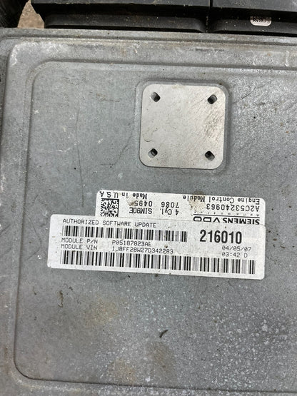 2007 2010 Jeep Compass Patriot 2.0L Engine Computer Module P05187823ae L1380 DG3
