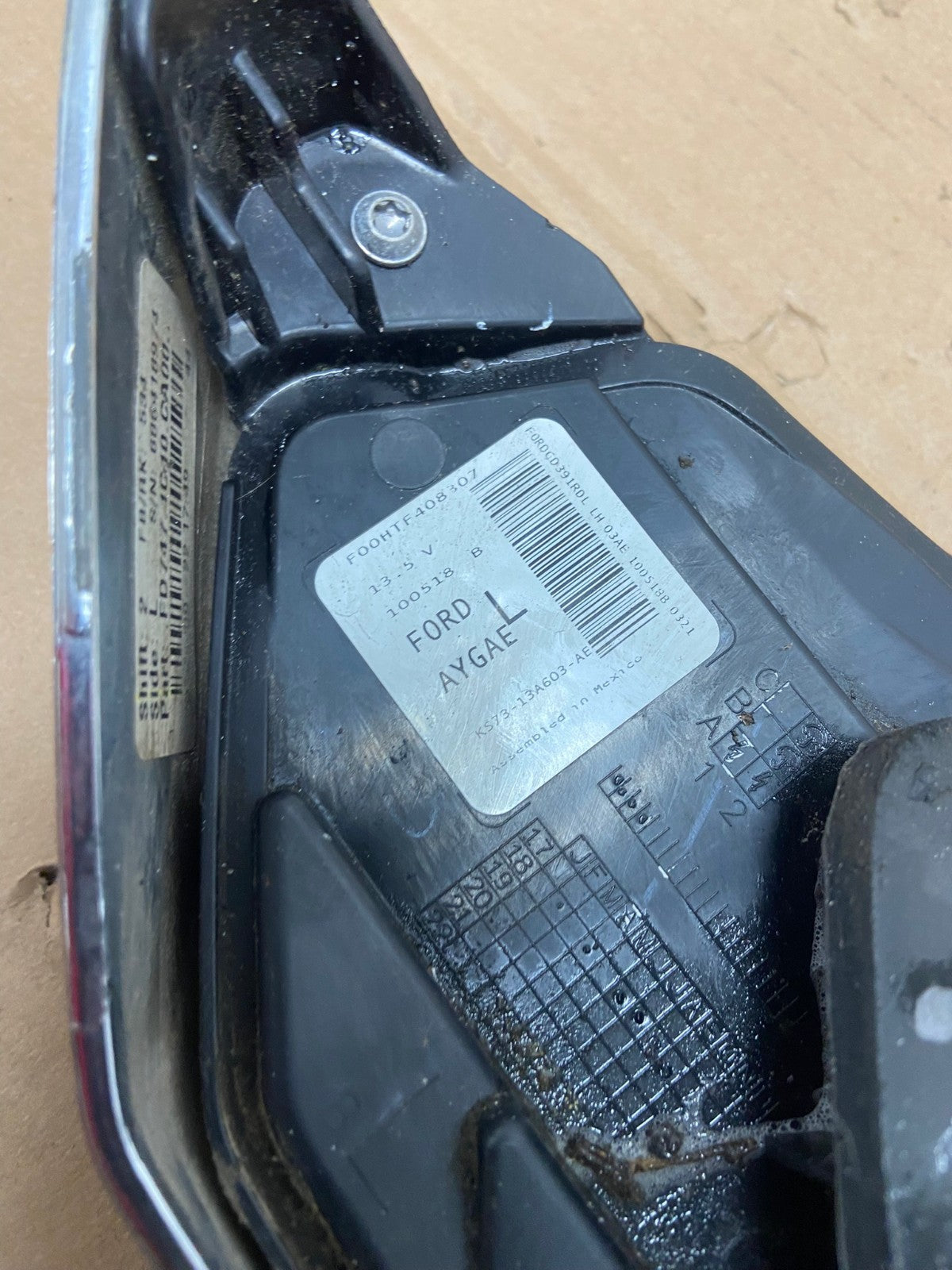 2017 - 2018 Ford Fusion Left Driver LH Side Inner Tail Light AD4184 LK5