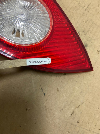 2003 - 2008 Toyota Corolla Inner Left Driver Lh Side Tail Light AD2729 LK4