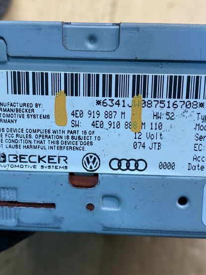 2008 - 2012 Audi A4 Radio Receiver Audio Control Module 3 Pcs Set AH4739 DG4