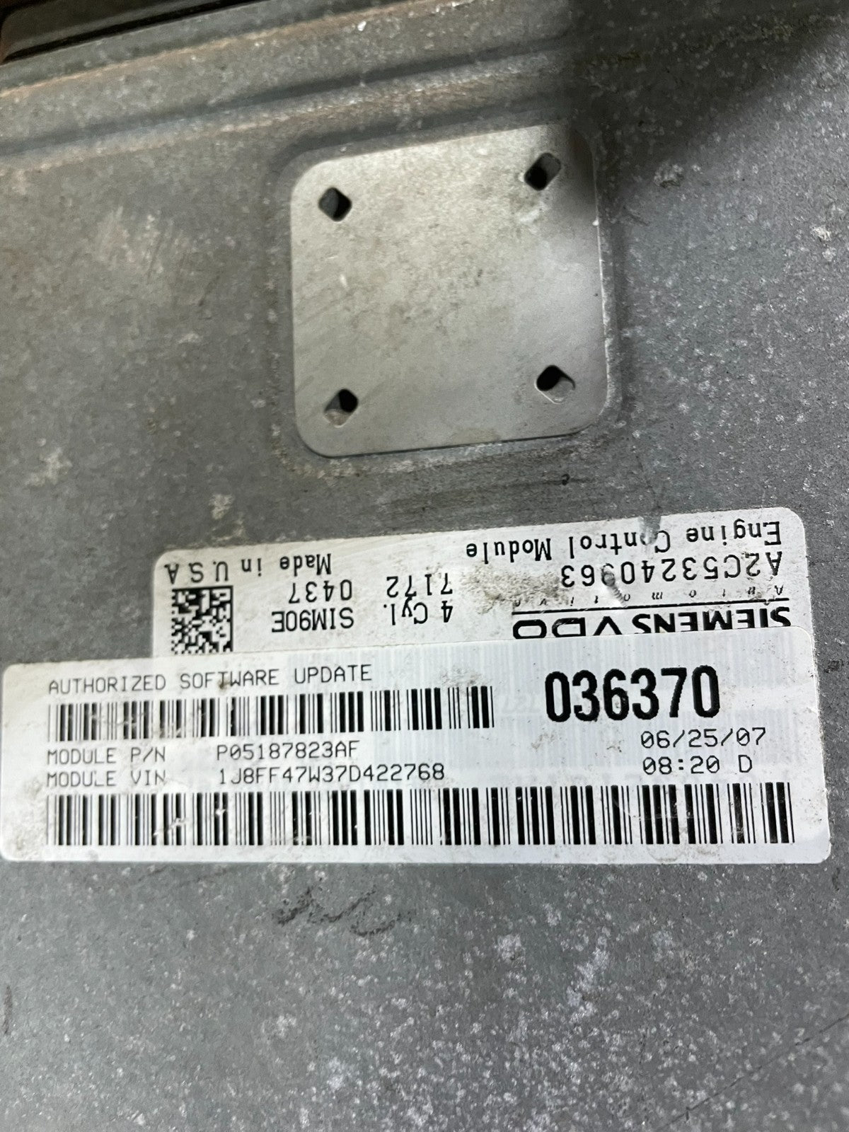 2007 2010 Jeep Compass Patriot 2.4L PCM ECM ECU Engine Computer Module X8391 DG3