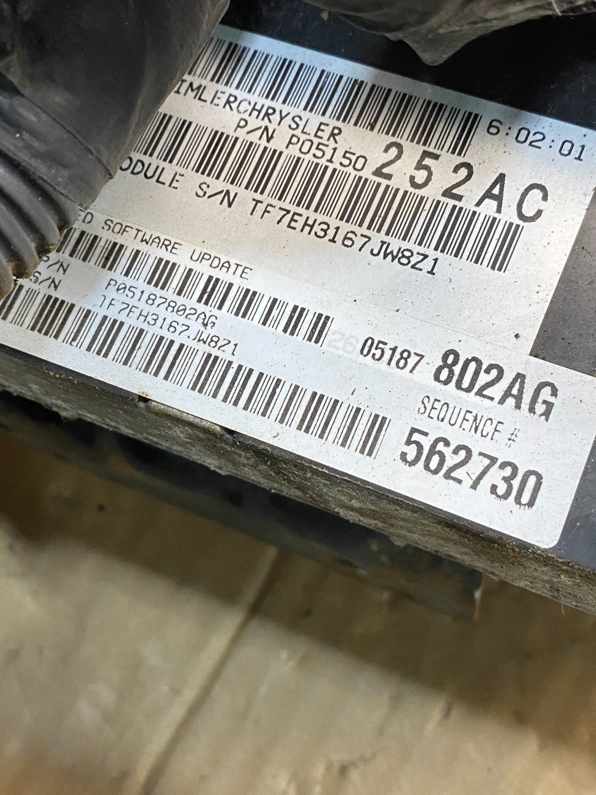 2008 2009 Caravan Town & Country 3.8L Engine Control Unit ECU Module ai0255 DG2
