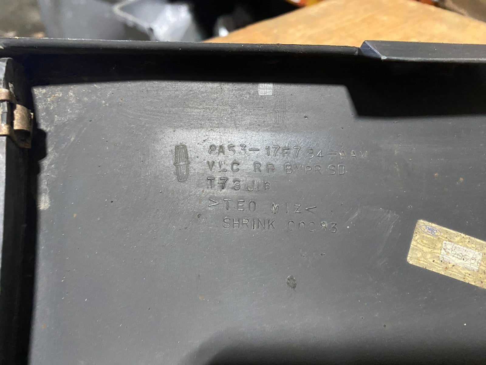2009 to 2012 Lincoln MKS Rear Lower Bumper Cover Valance OEM X0303 PS8