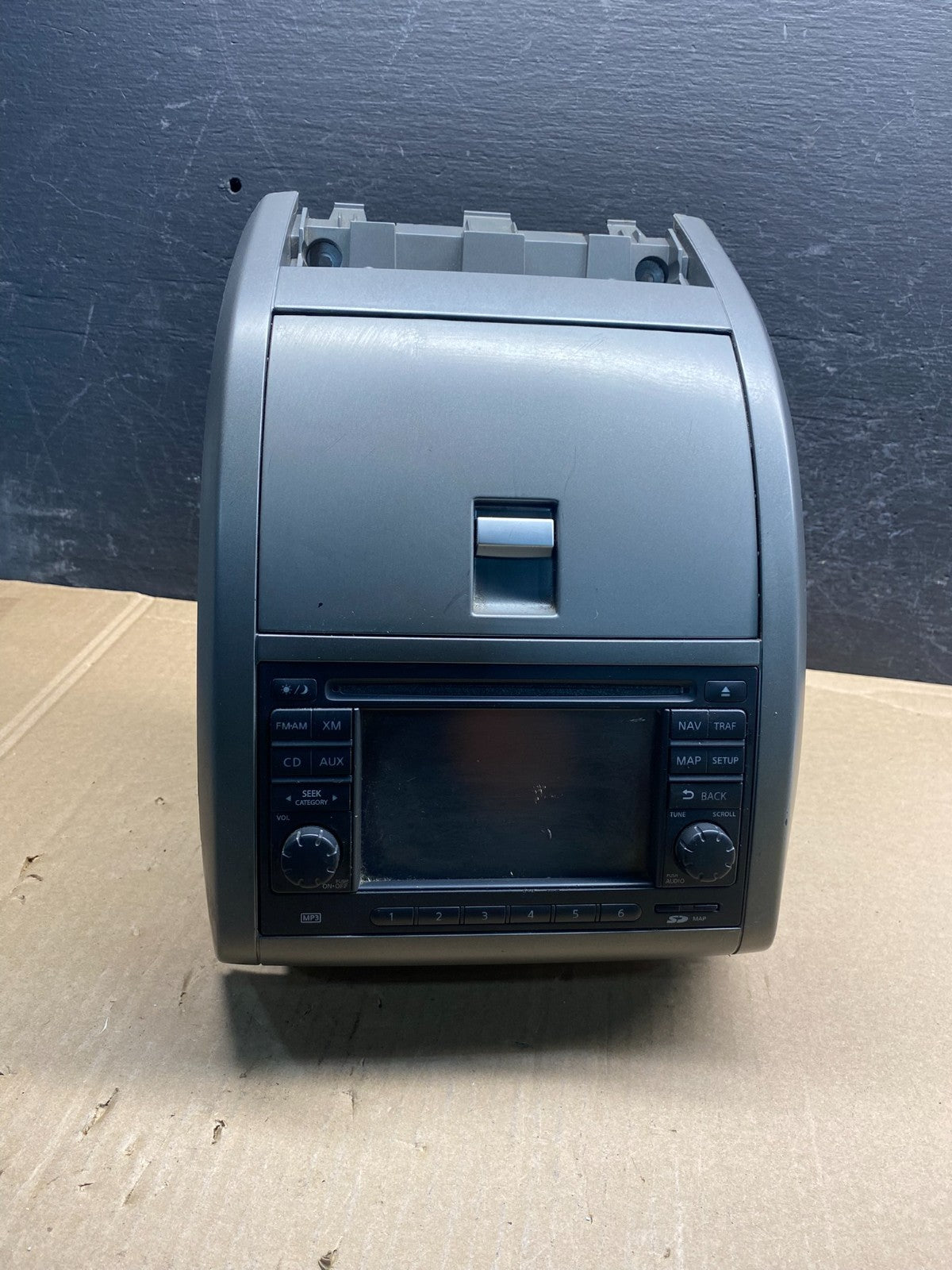 2010-2012 Nissan Sentra Center Dash Radio Bezel Panel Cubby Storage AE7922 DG0