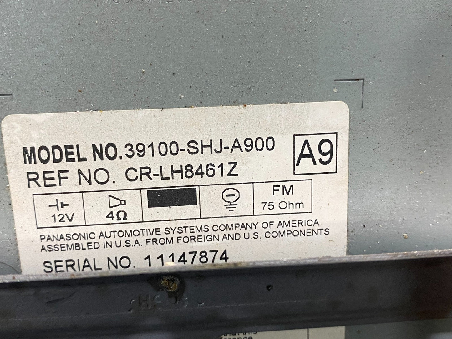 2005 to 2010 Honda Odyssey Am Fm Cd Player Radio Receiver AF7865 DG6
