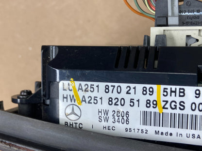 2006 to 2008 Mercedes W251 R350 AC Temp Heater Climate Control T4323 DG6