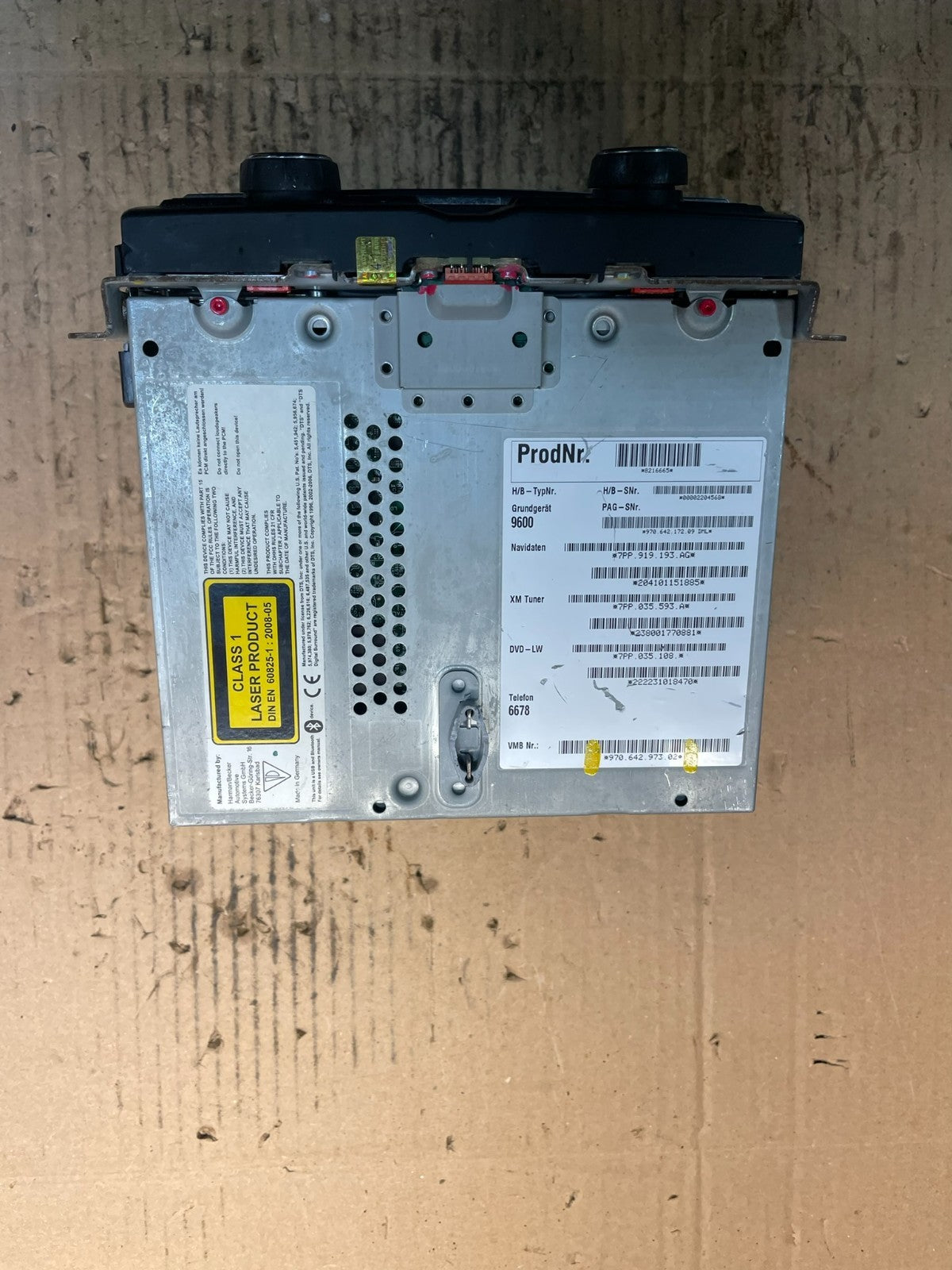 2010 to 2013 Porsche Panamera Radio CD Display Screen Navigation V2008 DG8