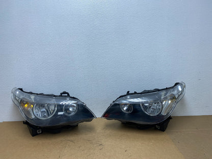 2004 to 2007 BMW 525i 5 Series Left+Right Set Halogen Headlights AC3624 DG0