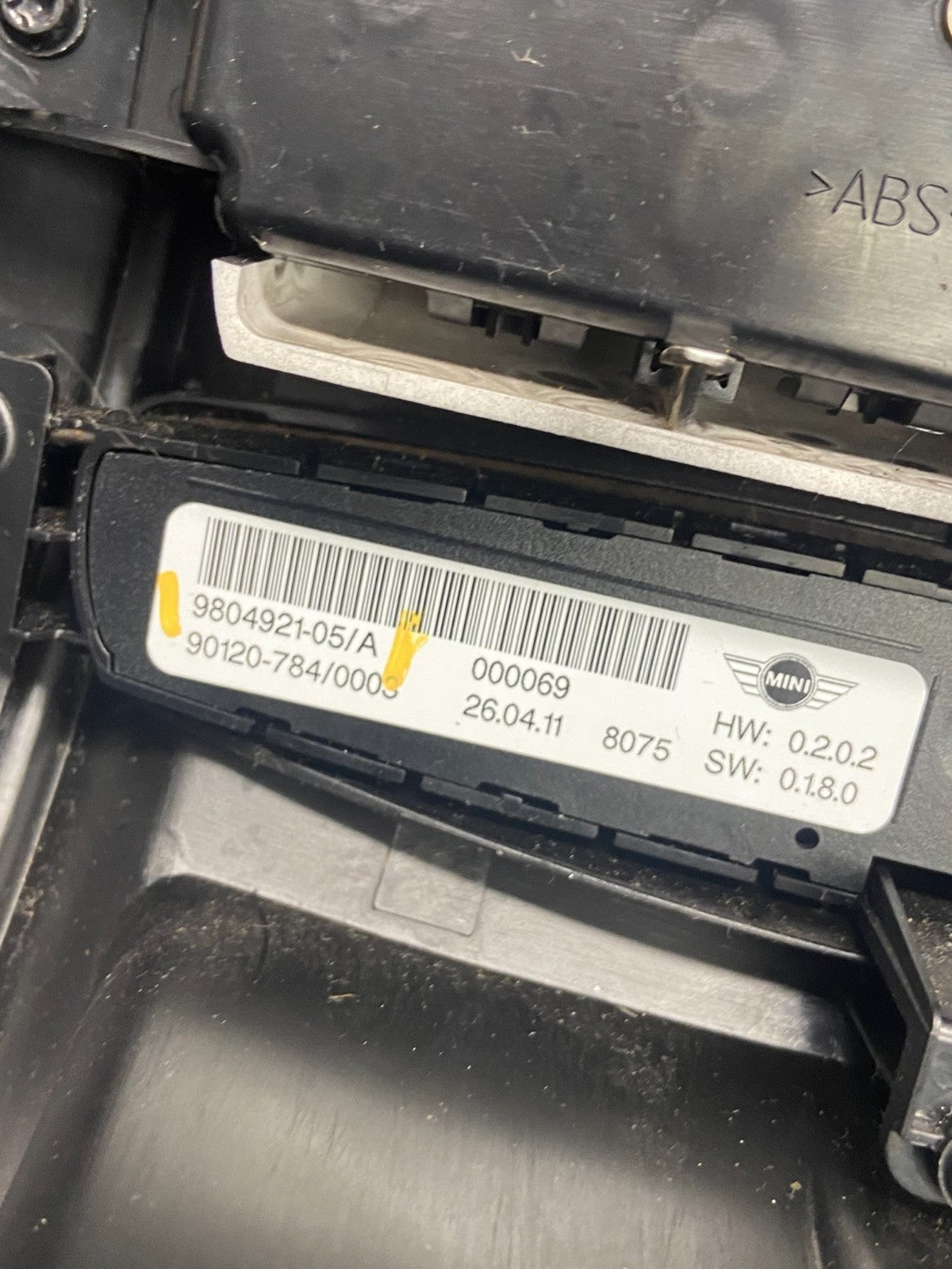 2007 to 2013 Mini Cooper Center Dash Climate Window Control AB9713 DG5