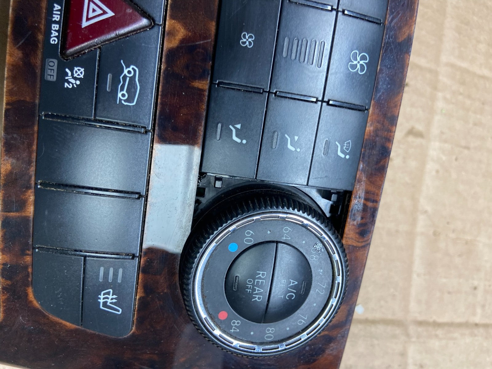 2007-2012 Mercedes X164 GL350 GL450 Climate Control Bezel Wood Switch aa4842 DG3