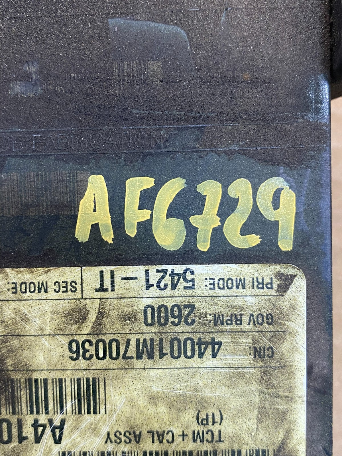29544773 Allison TCM Transmission Control Module Computer Auto AF6729 DW3