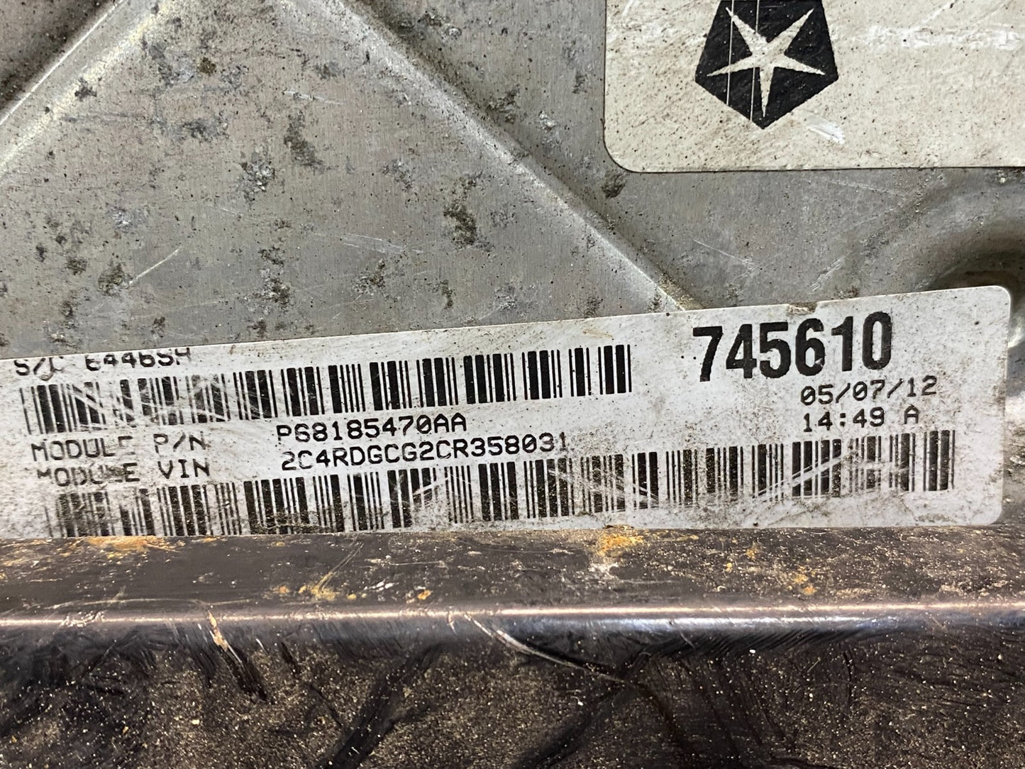 2012 Dodge Grand Caravan Town & Country ECM ECU Engine Computer AG7499 DG2