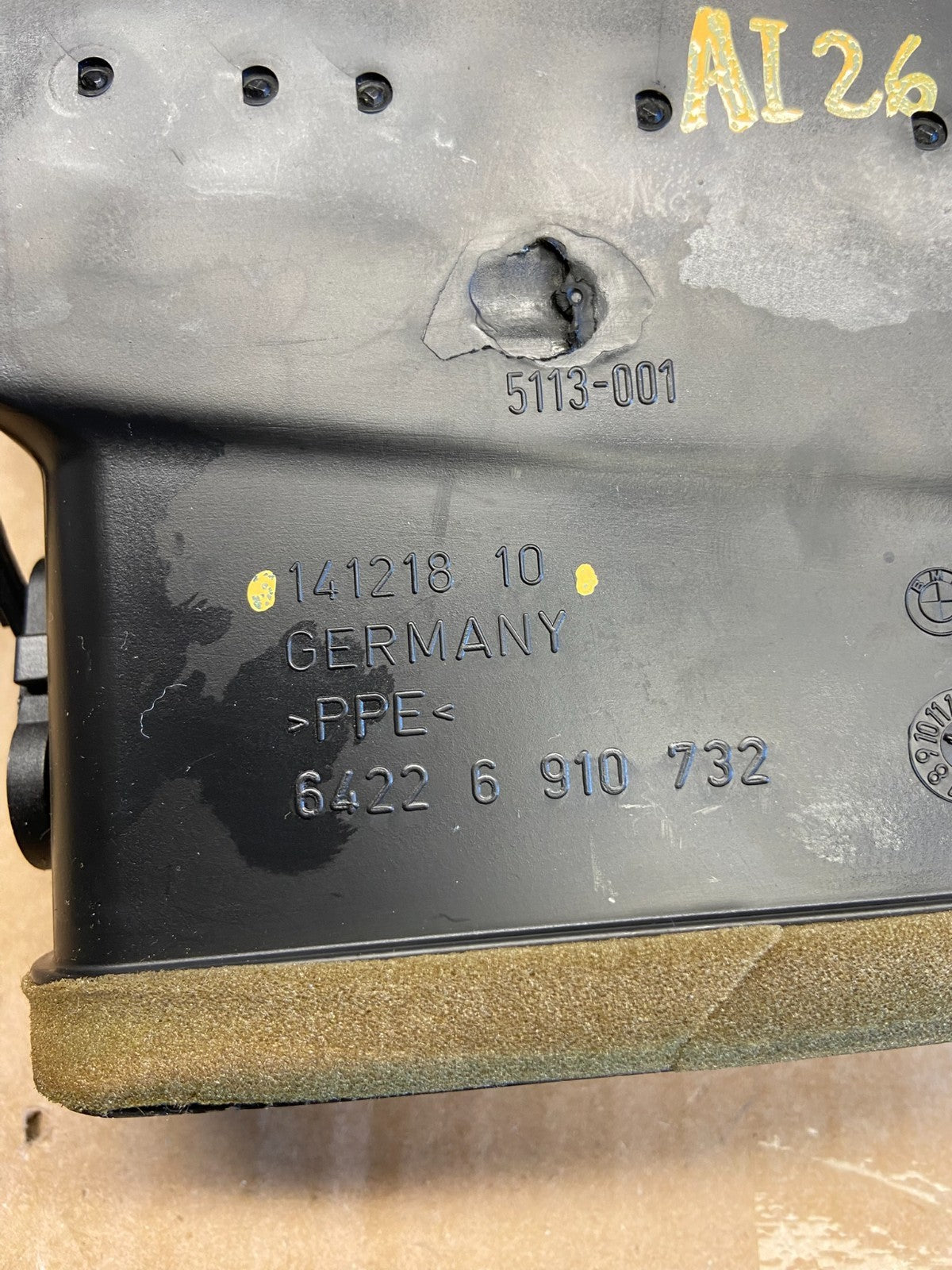 2004-2010 BMW E60 528i 535i 550i Front Center Dash Air Vent Panel Trim AI2683 DG3
