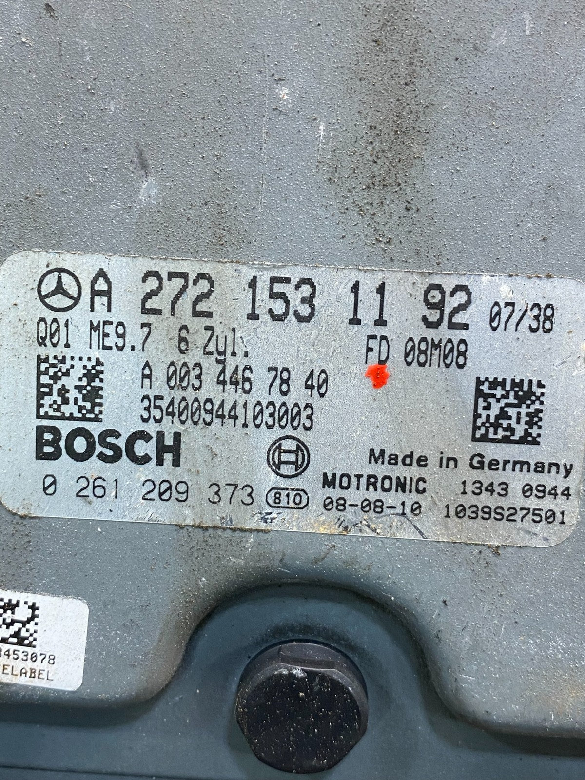 2006 to 2009 Mercedes 3.5L ECU E350 ML350 R350 Engine Computer Module ah1603 DG2