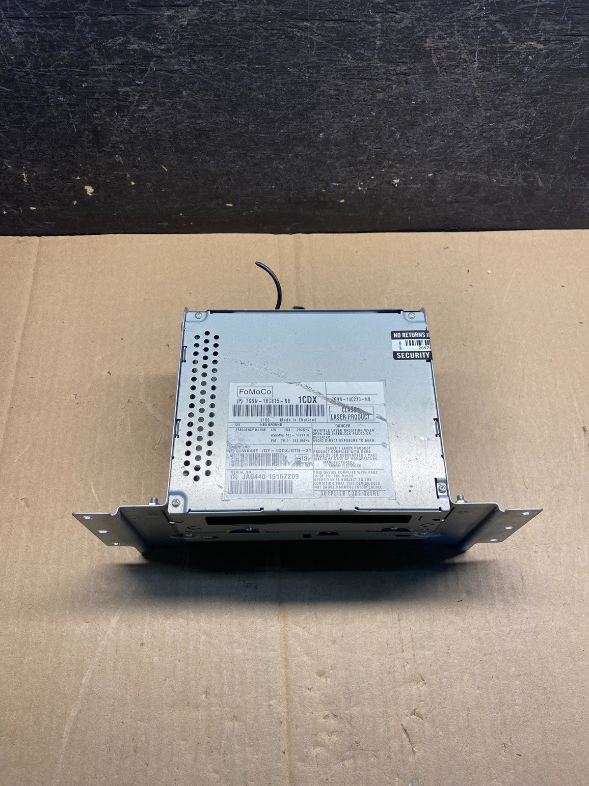 2009 - 2012 Jaguar XF Land Rover LR2 Radio 6 Cd Mechanism AJ0110 DW3