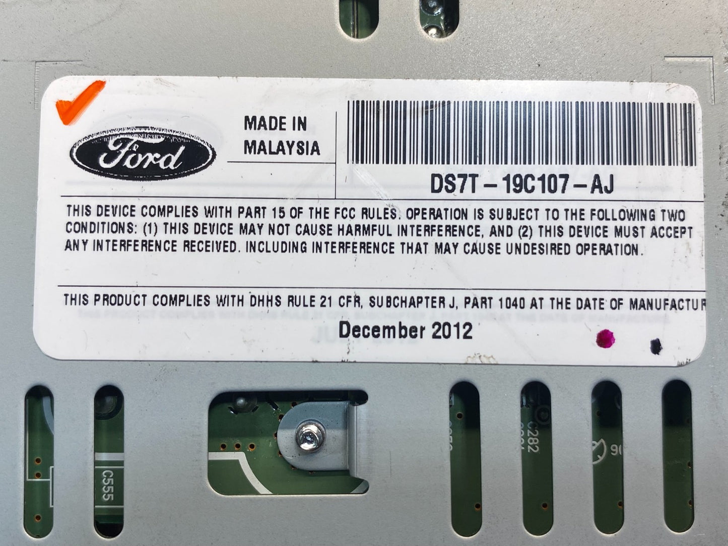 2013 2014 2015 Ford Fusion Radio Audio Receiver AM FM CD MP3 AD9824 DG5