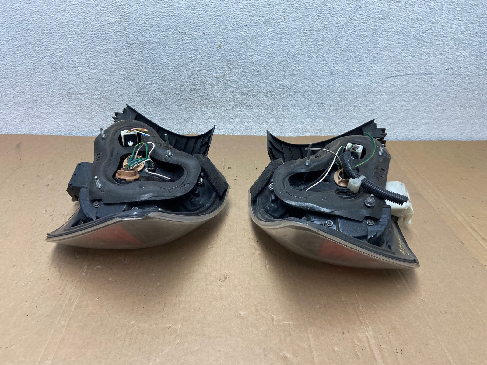 2007 to 2010 Scion TC Left+Right Set Black Tail Lights AD7924 LK9