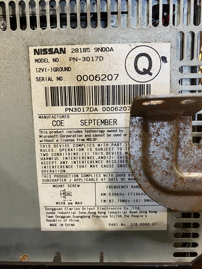 2009 2010 Nissan Maxima Radio Audio Panel Control Bezel Trim OEM AA7320 DG8