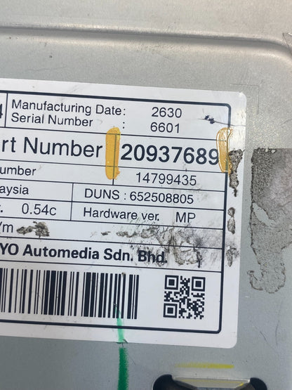 2010-2011 Chevrolet Equinox Radio Display Screen Information Dash AC9016 DW5
