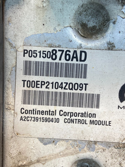 2015 Dodge Caravan Engine Control Unit ECU Module p05150876ad AG1589 DW2