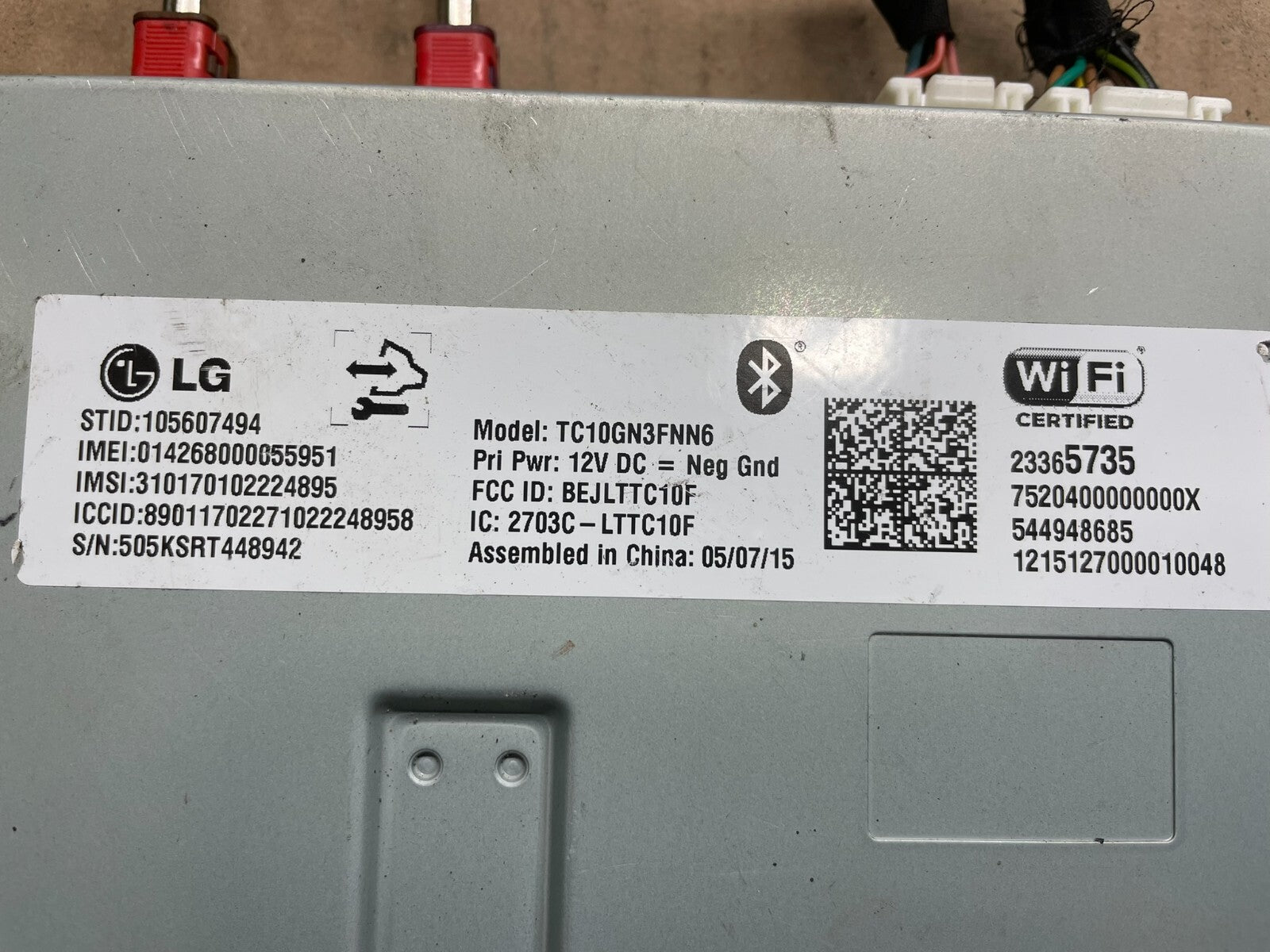 2016 Chevrolet Traverse Comunication Control Module Bluetooth Wifi O0082 DG2