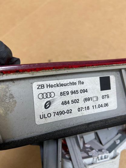 2004 to 2008 Audi A4 Avant Right Passenger RH Inner Tail Light AE2918 LK5