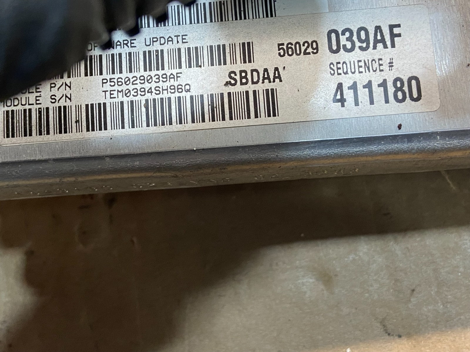 2004 Dodge Durango 5.7L Engine Computer Module ECU p56029039af AG1477 DW2