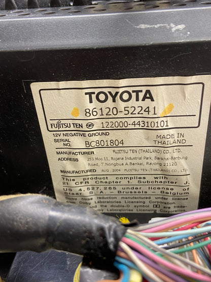 2003 - 2005 Toyota Rav4 Am Fm Cd Player Radio Receiver AI6260 DG5
